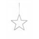 Závěs hvězda, stříbrná, 18x18 cm