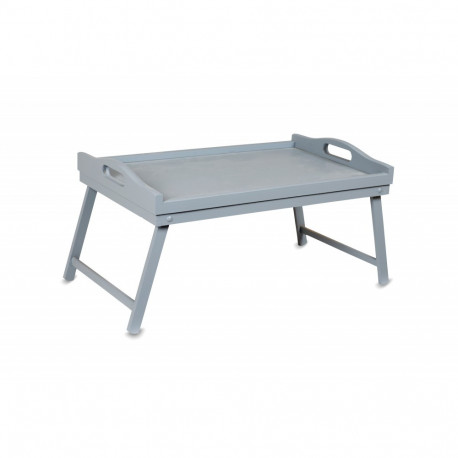 Dřevěný servírovací stolek do postele 50x30 cm šedý