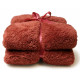 Heboučká deka Teddy cihlová červená