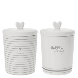 Dóza HAPPY STORAGE, PROUŽKY, šedá, 900 ml, 1 ks