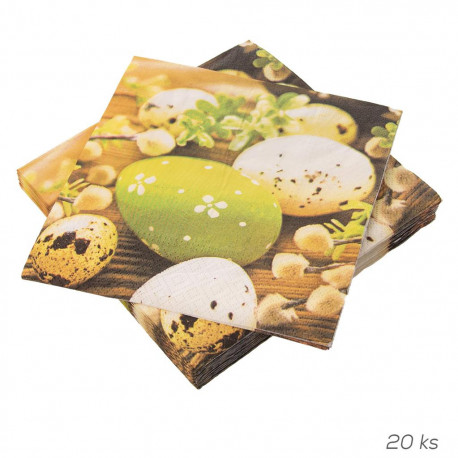Ubrousek Velikonoční vajíčka 20 ks 33x33 cm