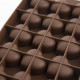 Forma silikon na čokoládu SRDCE 15, hnědá