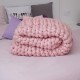 Růžová deka Merino