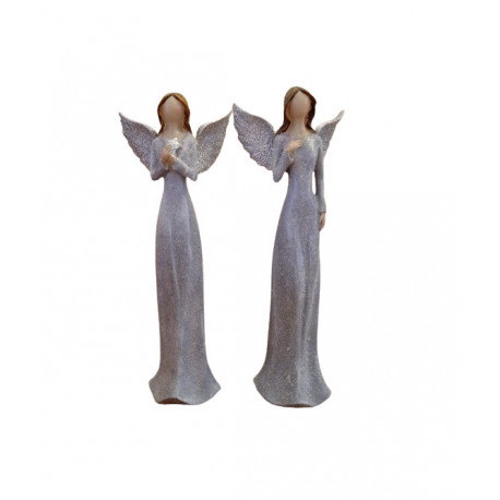 Anděl Lea, stojící, 23 cm, modrá, 1 ks, ASS