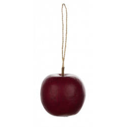 Závěs jablko, červená, 4,5 cm, 1 ks