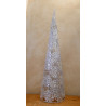 Zimní strom s ledovými květy, stříbrná, 60 cm