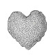 Polštář srdce LEOPARD, černá, 50x51 cm