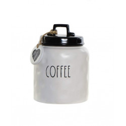 Keramická dóza COFFEE, bílá, 1 l