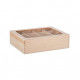 Dřevěná krabička s plexisklem - 12 přihrádek