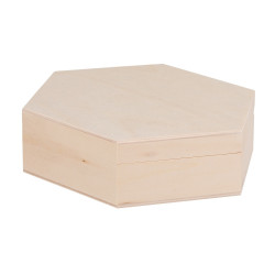Dřevěná krabička šestihranná