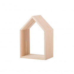 Dřevěná polička domeček otevřená - střední
