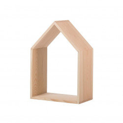 Dřevěná polička domeček otevřená - velká