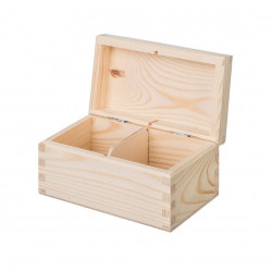 Dřevěná krabička na čaj (2 přihrádky)