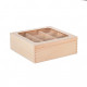 Dřevěná krabička s plexisklem - 9 přihrádek