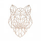 Dřevěný geometrický obraz - vlk