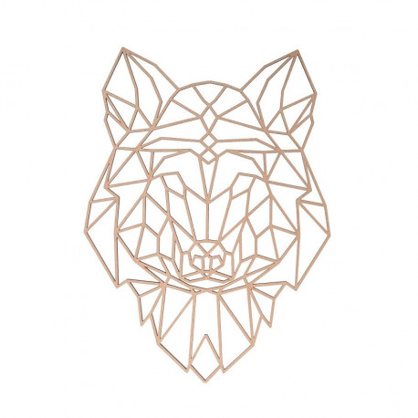 Dřevěný geometrický obraz - vlk
