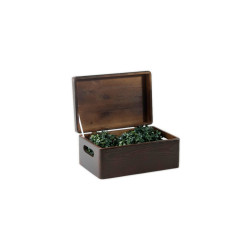 Dřevěný box s víkem 30x20x13,5 cm - hnědý