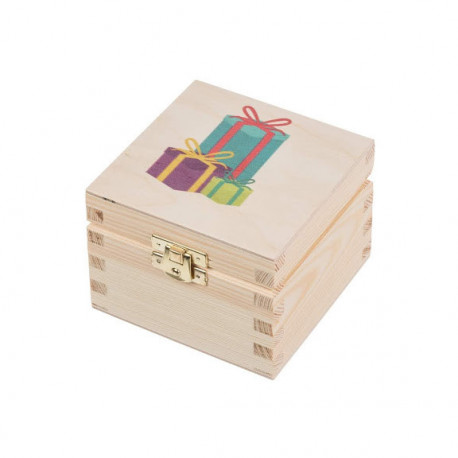 Dřevěná krabička XVI s dárky