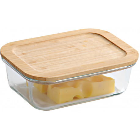 Bambusová krabička na potraviny - hranatá