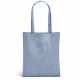 Nákupní eko taška z recyklované bavlny - modrá