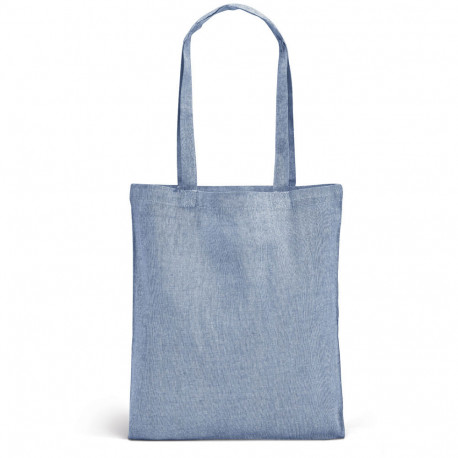 Nákupní eko taška z recyklované bavlny - modrá