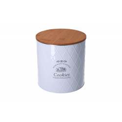 Plechová dóza s bambusovým víkem - Cookies