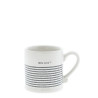 Hrnek STRIPES, černá, 80 ml