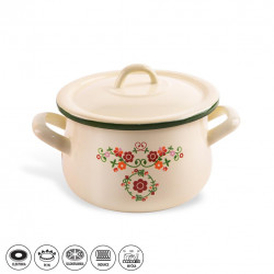 Hrnec smalt ROBA 16 cm poklice