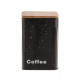 Dóza plech/dřevo 9,5x9,5x14 cm COFFEE MRAMOR