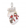 Závěs rukavice VESELÉ VÁNOCE, bílá, 1 ks