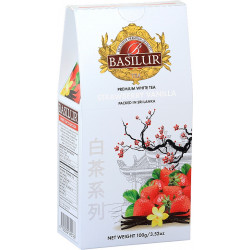Čaj White Tea Strawberry Vanilla, 100 g, BASILUR