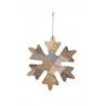 Vločka ANTIQUE PINE WOOD, přírodní, 20 cm