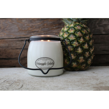 MILKHOUSE CANDLE Pineapple Gelato vonná svíčka BUTTER JAR 2-knotová (454 g)