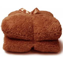 Heboučká deka Teddy cihlová