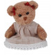 BK ANTONIA medvěd, béžové šaty s krajkou, 15 cm