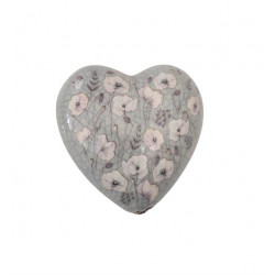 Dekorace srdce SARAH, keramika, 9 cm