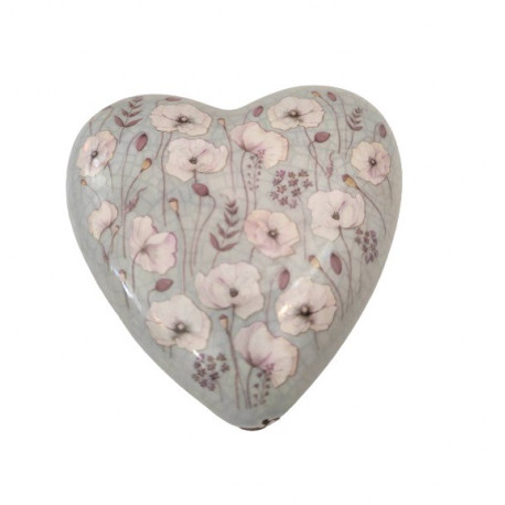 Dekorace srdce SARAH, keramika, 11 cm