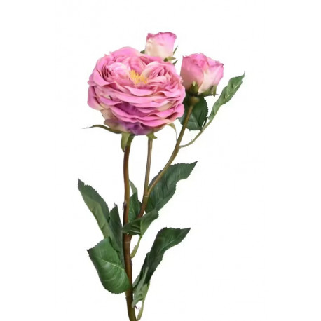Květina RŮŽE, růžová, 85 cm