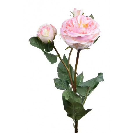Květina RŮŽE, světle růžová, 85 cm