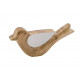 Ptáček, přírodní, dřevo, 18 cm