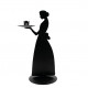 Svícen LADY ANTIQUE, černá, 32 cm