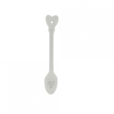 Lžička SMILE, šedá, 14 cm