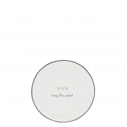 Talířek na čajový sáček LIVING LIFE SWEET, černá, 9 cm