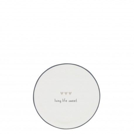 Talířek na čajový sáček LIVING LIFE SWEET, černá, 9 cm