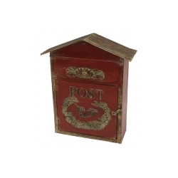Poštovní schránka, červená, 40 cm