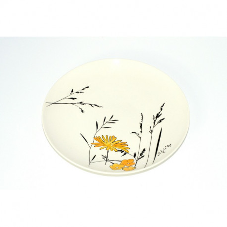 Dezertní talířek Louka žluté květy, 20 cm
