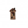 Domek SRDCE, hnědá, 10 cm