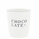 Hrnek Chocolate, bílá, 10cm