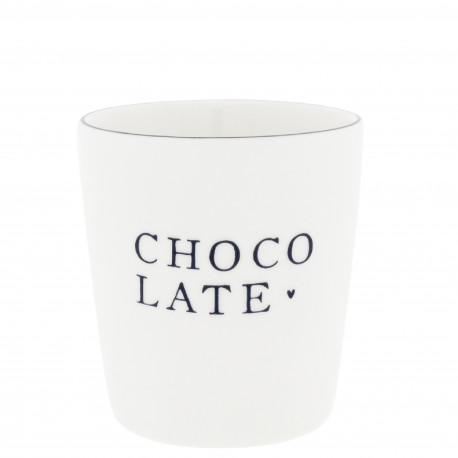 Hrnek Chocolate, bílá, 10cm