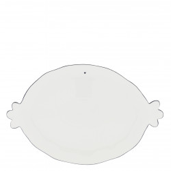 Servírovací talíř oválný, bílá, 37 cm